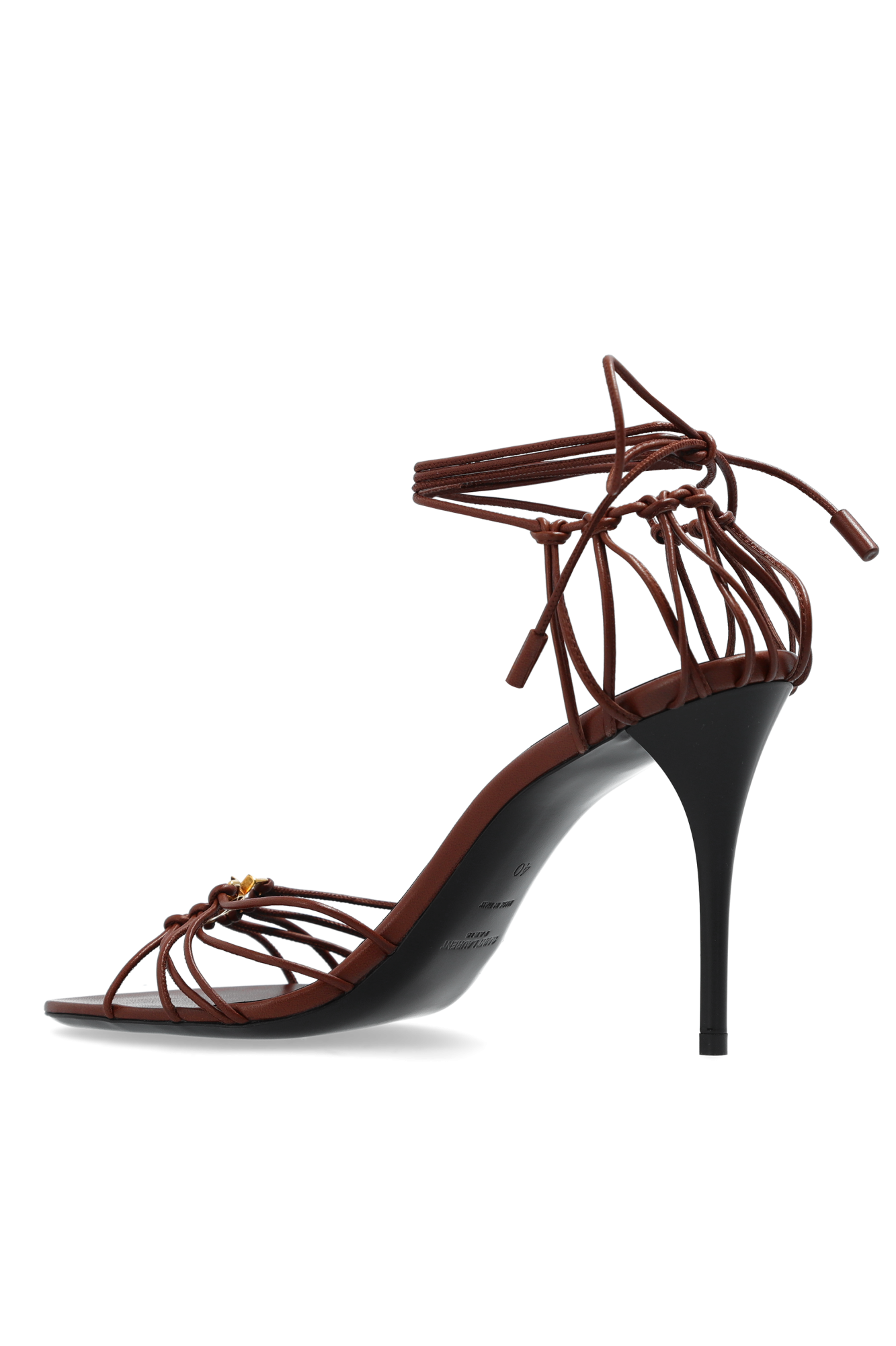 Brown Heeled Sandals 'Babylone' Saint Laurent - Vitkac France